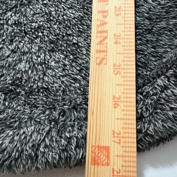 P.J. Salvage Cozy Gray 1/4 Zip Faux Fur  with Marled Texture Pullover Loungewear - Picture 8 of 12